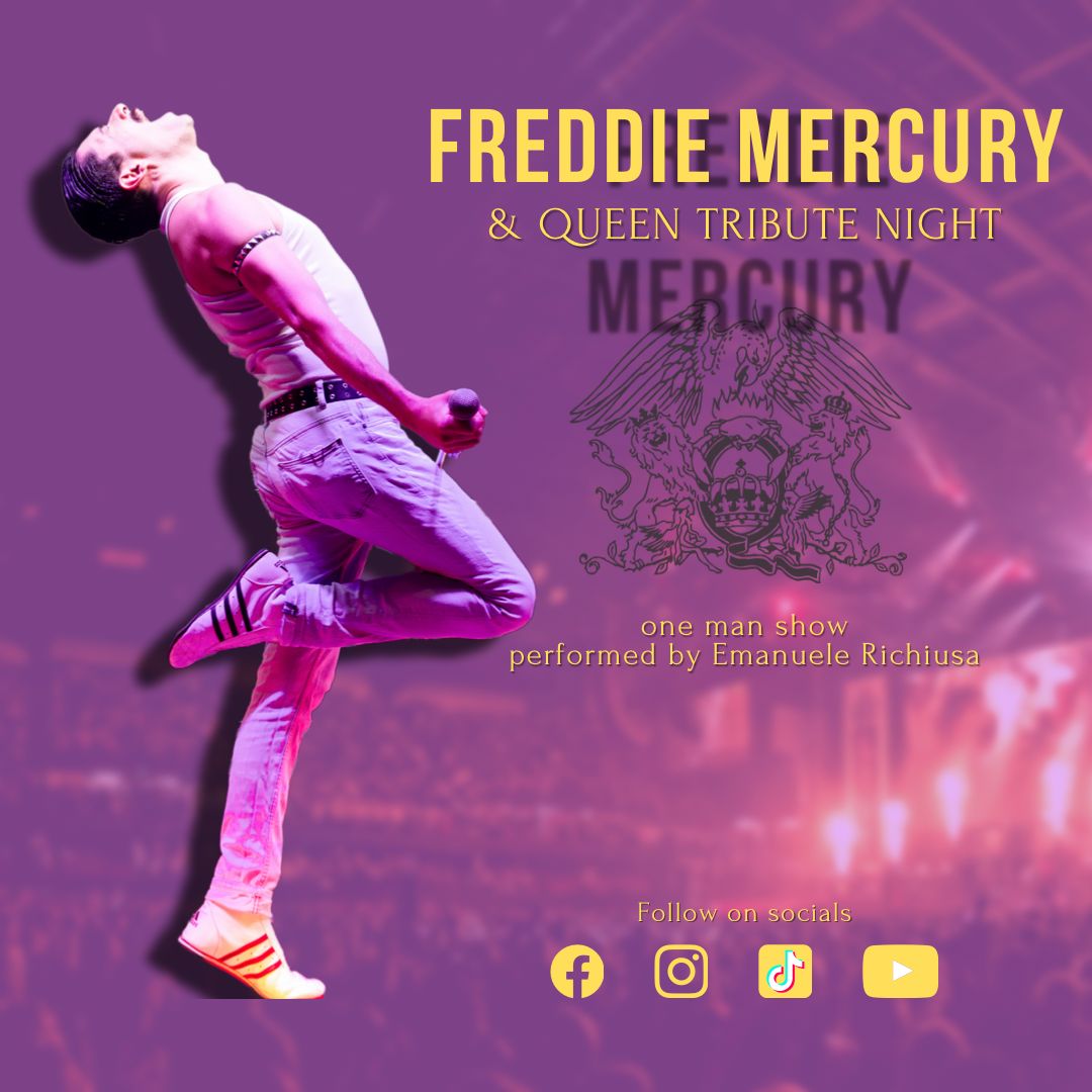 Immagine del cantante inglese Freddie Mercury
